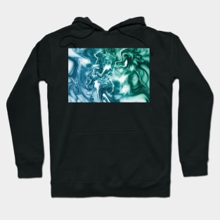 Teal marble Hoodie